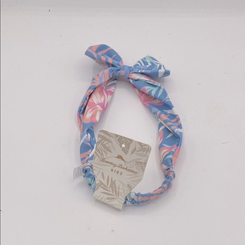 Tommy Bahama kids floral tropical bow head band NWT